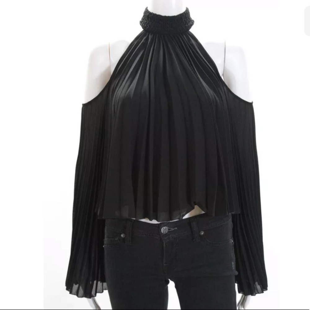 Intermix Black Open Shoulder Blouse